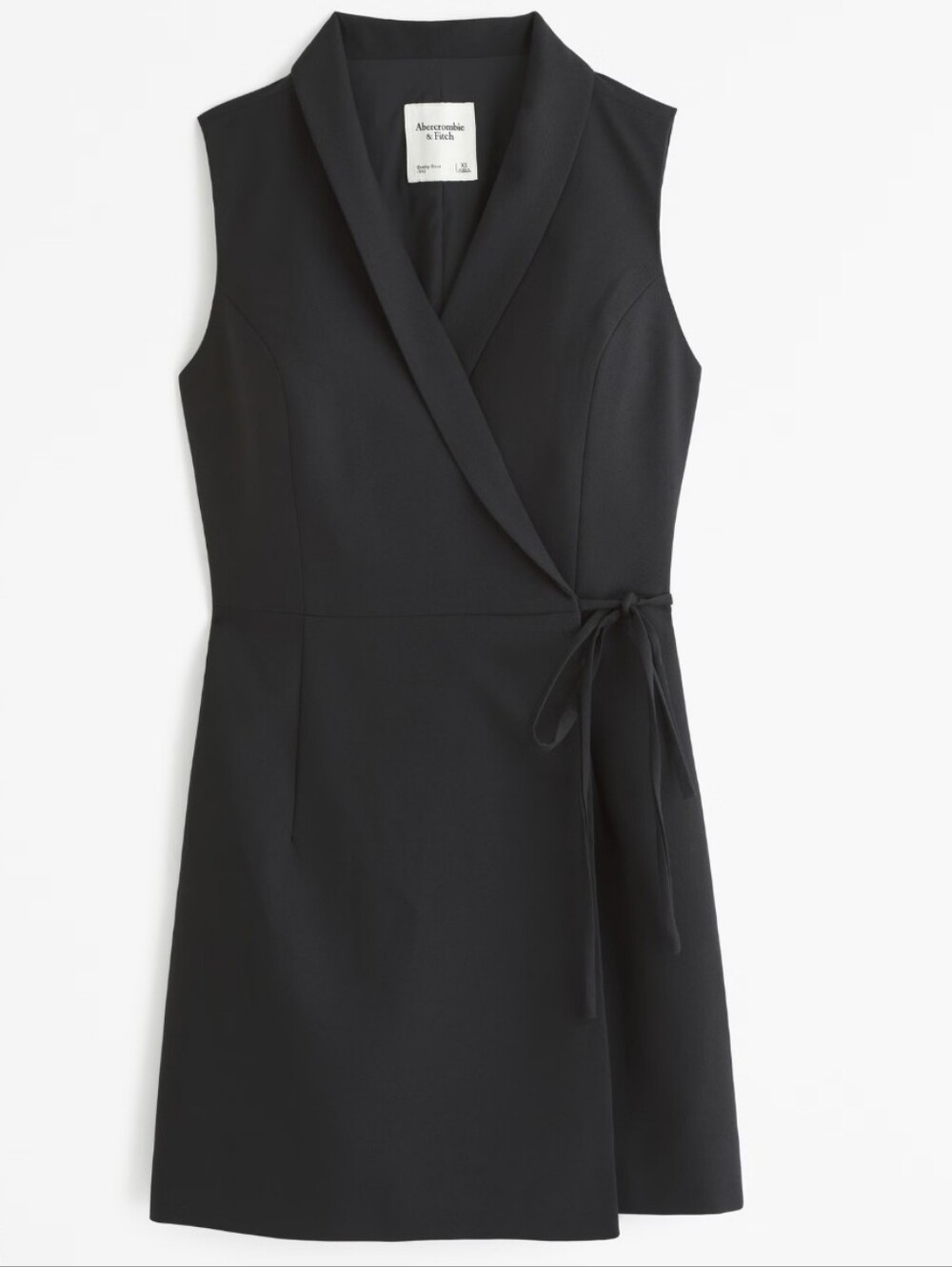 NWT A&F Blazer Wrap Mini Dress Sleeveless Black Sz Petite MP